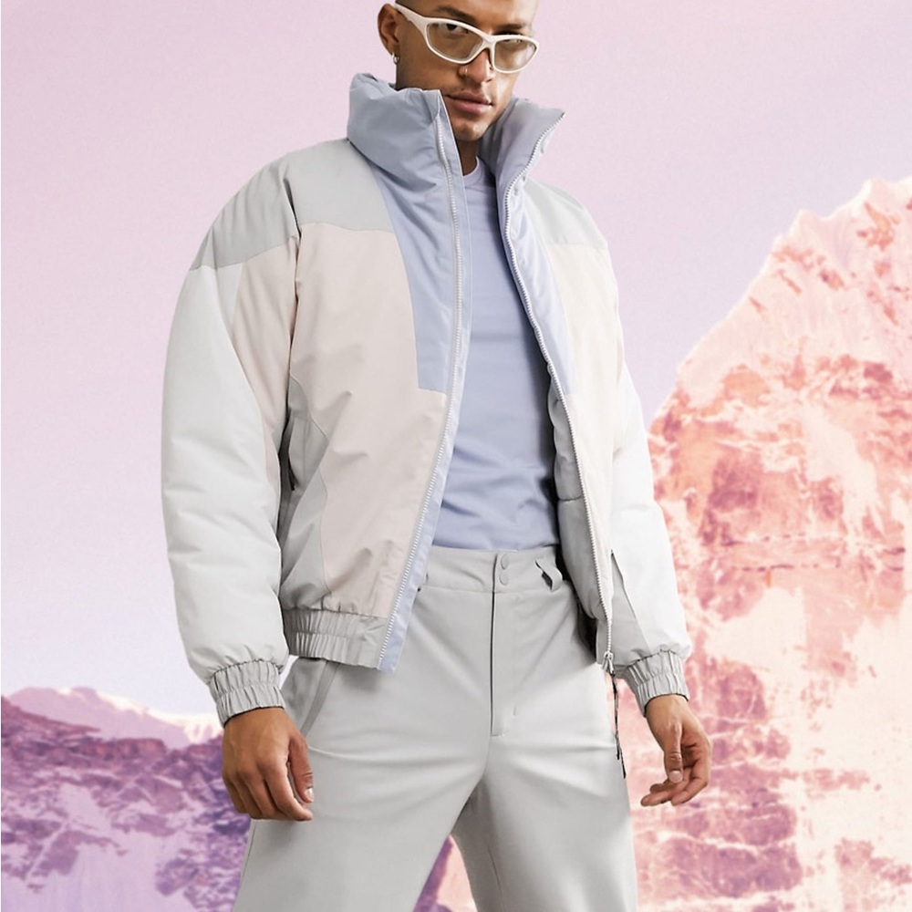 ASOS 4505 SKY SNOW Men's Gray and White Jacket
